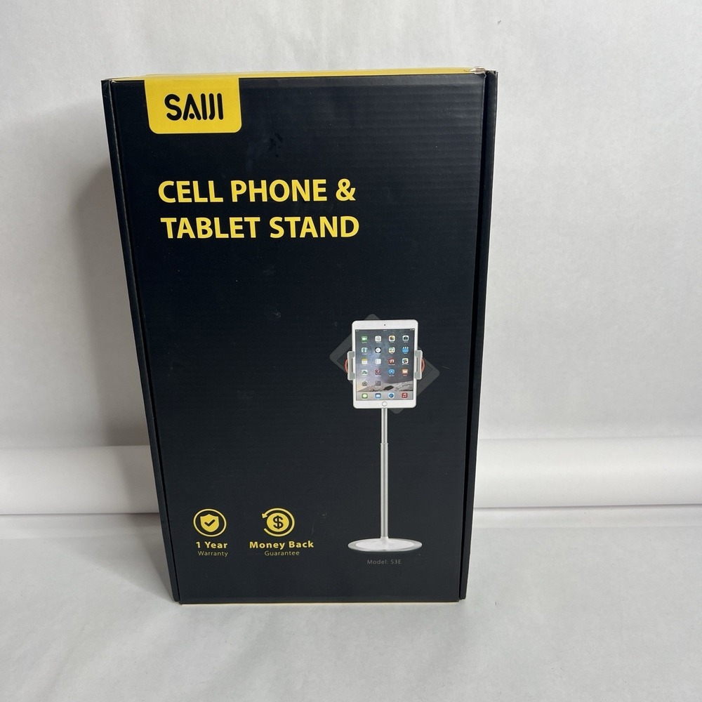 SAIJI Cell Phone/Tablet Holder/Stand Silver; Adjustable; Brand New OPEN Box!